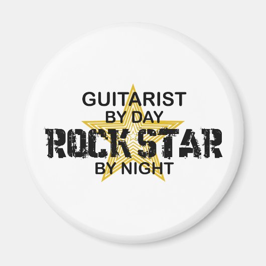 ギタリスト・ロック・スター・バイ・ナイト マグネット (正面)