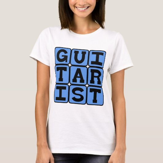 ギタリスト、弦楽ミュージシャン Tシャツ (正面)