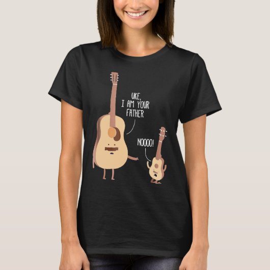 ギタリスト – Uke I Am Your Father T Shirt Ukulele G Tシャツ (正面)