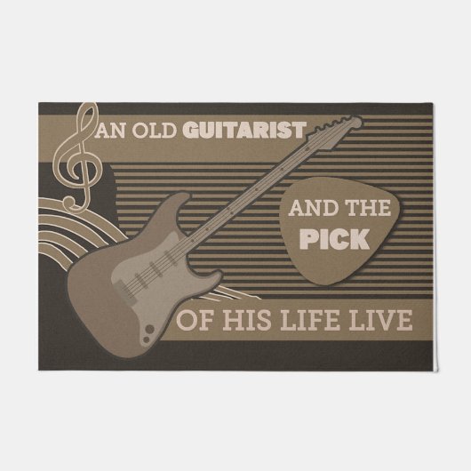 ギタリストDoormat、楽器恋人ギフト ドアマット (正面)
