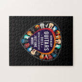 ギタリストHow Many Guitars誕生日 ジグソーパズル (横)