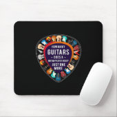 ギタリストHow Many Guitars誕生日 マウスパッド (マウス)