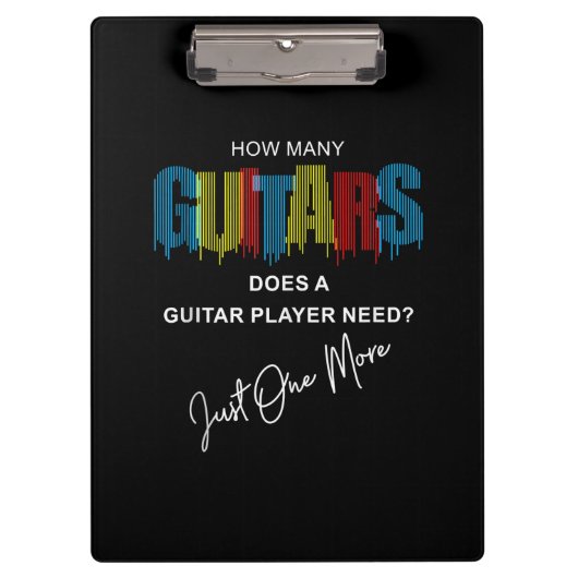 ギタリストHow Many Guitars Does誕生日 クリップボード (正面)