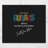 ギタリストHow Many Guitars Does誕生日 ビールラベル (シングルラベル)