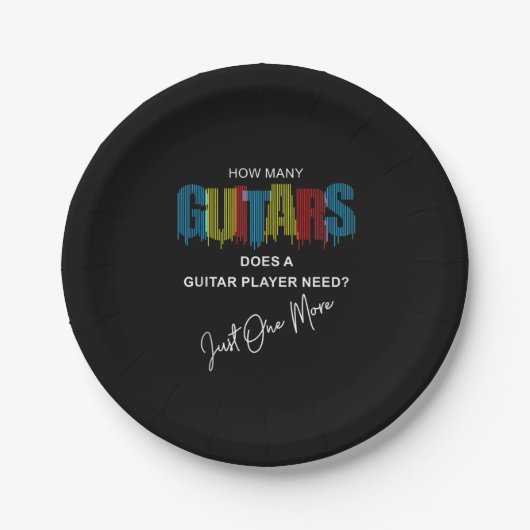 ギタリストHow Many Guitars Does誕生日 ペーパープレート (正面)