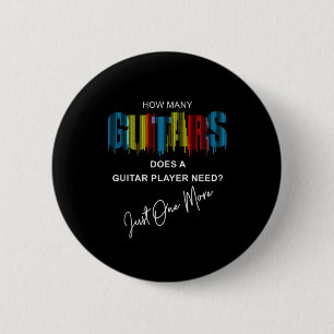 ギタリストHow Many Guitars Does誕生日 缶バッジ