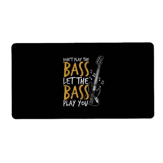 ギタリストLet The Bass Guitar誕生日 ラベル (正面)