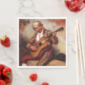 ギタリスペインのスト(ピエール・ルノアール威厳がある) スタンダードランチョンナプキン (インサイチュ)