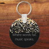 ギタリパーソナライズされたスト向けヴィンテージギフト、ミュージシャン キーホルダー (裏面)