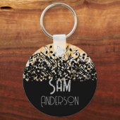 ギタリパーソナライズされたスト向けヴィンテージギフト、ミュージシャン キーホルダー (正面)