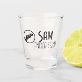 ギタリパーソナライズされたスト向けヴィンテージギフト、ミュージシャン ショットグラス