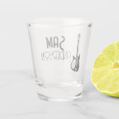 ギタリパーソナライズされたスト向けヴィンテージギフト、ミュージシャン ショットグラス (裏面)