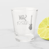 ギタリパーソナライズされたスト向けヴィンテージギフト、ミュージシャン ショットグラス (裏面)