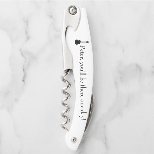 ギタリパーソナライズされたスト向けヴィンテージギフト、ミュージシャン ソムリエナイフ (正面)