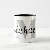 ギタリパーソナライズされたスト向けヴィンテージギフト、ミュージシャン ツートーンマグカップ (中央)