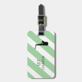 ギタリパーソナライズされたスト向けヴィンテージギフト、ミュージシャン ラゲッジタグ (正面縦)