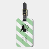 ギタリパーソナライズされたスト向けヴィンテージギフト、ミュージシャン ラゲッジタグ (正面縦)