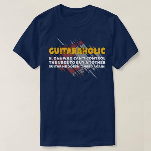 ギタロイックギタープレイヤーギタリストミュージシャン Tシャツ (デザイン正面)