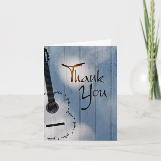ギターありがとうご注意 サンキューカード (正面)