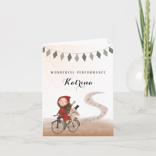 ギターおめでとうグリーティングカード サンキューカード (正面)