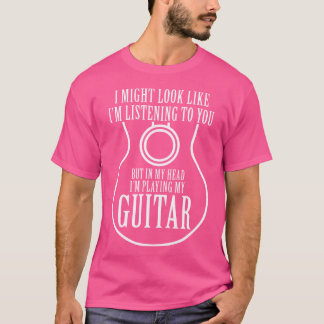ギターおもしろいアコースティックギタリスト音楽プレーヤーGif Tシャツ