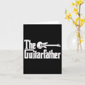 ギターおやじ ミュージシャン ギタリスト パパ ギフト カード (黄色い花)