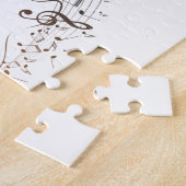 ギターおよび音楽ノート4 ジグソーパズル (側面)