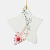 ギターおよび音楽ノート6 セラミックオーナメント (右)