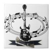 ギターおよび音符 タイル (正面)