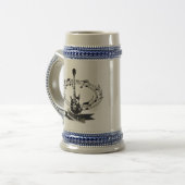 ギターおよび音符 ビールジョッキ (正面左)