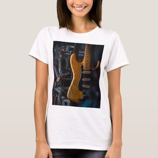 ギターかわいらしー Tシャツ (正面)