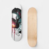 ギターが付いているクールな音楽グラフィック スケートボード (正面)