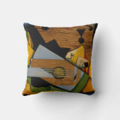 ギターが付いている静物画 クッション (裏面)