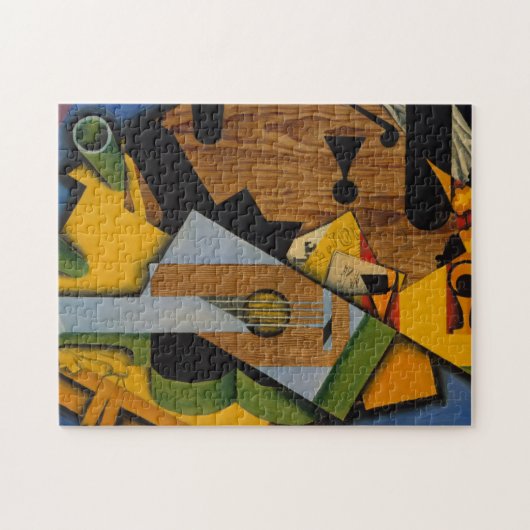 ギターが付いている静物画 ジグソーパズル (横)