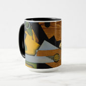 ギターが付いている静物画 マグカップ (正面左)