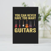 ギターが多過ぎることはないおもしろい サンキューカード (スタンド正面)