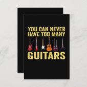 ギターが多過ぎることはないおもしろい サンキューカード (正面/裏面)