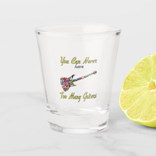 ギターが多過ぎることはないカラフル- ショットグラス (正面)