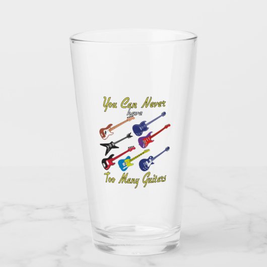 ギターが多過ぎることはないカラフル- タンブラーグラス (正面)