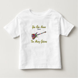 ギターが多過ぎることはないカラフル- トドラーTシャツ