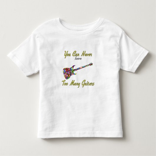 ギターが多過ぎることはないカラフル- トドラーTシャツ (正面)