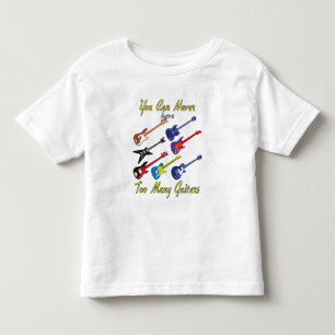 ギターが多過ぎることはないカラフル- トドラーTシャツ