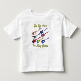 ギターが多過ぎることはないカラフル- トドラーTシャツ