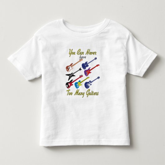 ギターが多過ぎることはないカラフル- トドラーTシャツ (正面)