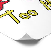 ギターが多過ぎることはないカラフル- ポスター (角)