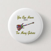 ギターが多過ぎることはないカラフル- 缶バッジ (正面)