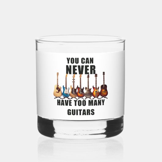 ギターが多過ぎることはない ウイスキーグラス (正面)
