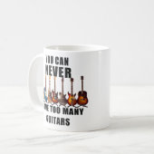 ギターが多過ぎることはない コーヒーマグカップ (正面左)