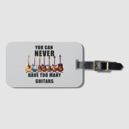 ギターが多過ぎることはない ラゲッジタグ (正面横)
