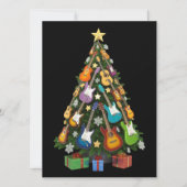 ギターが好きな人のためのクリスマスツリー劇場 ミュージカル ラバー メリー シーズンカード (正面)